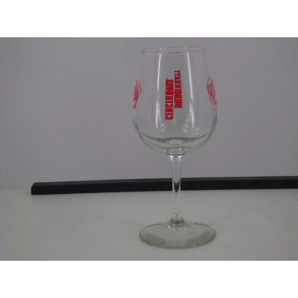 Cincinnati Reds MLB Stemmed Wine‎ Glass Clear Red Logo Baseball Fan Gear
